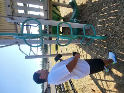 playground equipment inspection: metal ladder