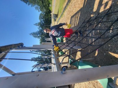 playground equipment inspection: rope ladder