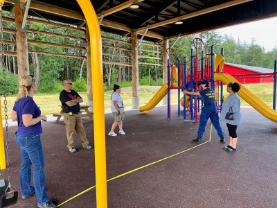 playground equipment inspection: measuring playground floor